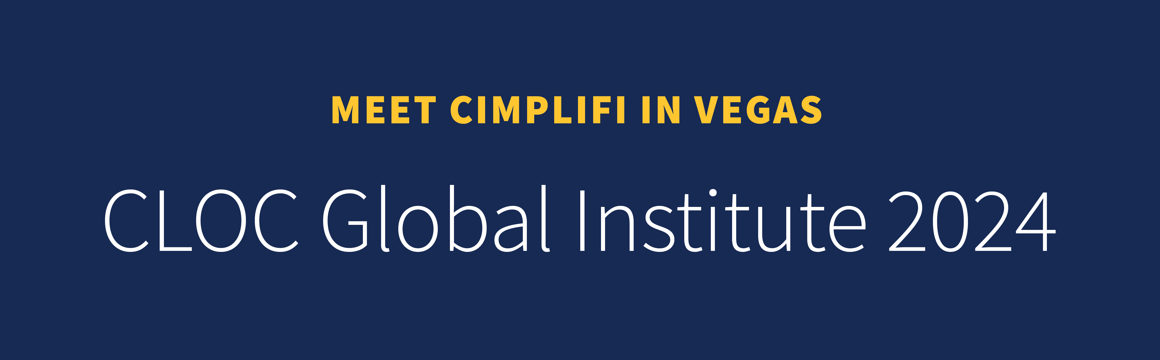 Visit our CLOC page to see all the events planned for the CLOC Global Institute this year. 